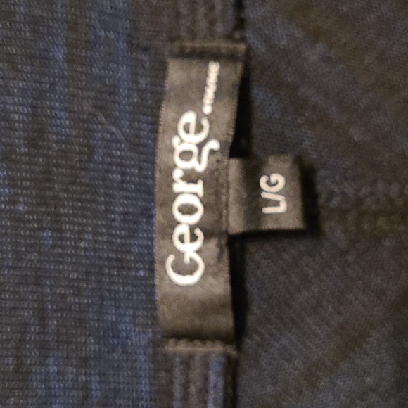 🍒2 for $12🍒 George blue and black mottled floor length skirt size large - Picture 3 of 3